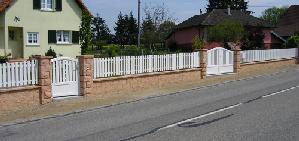 portail alu coloris blanc